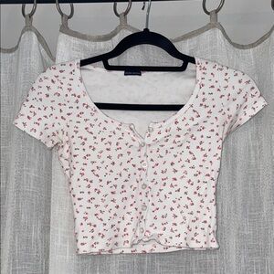 Brandy Button-Up Crop Top